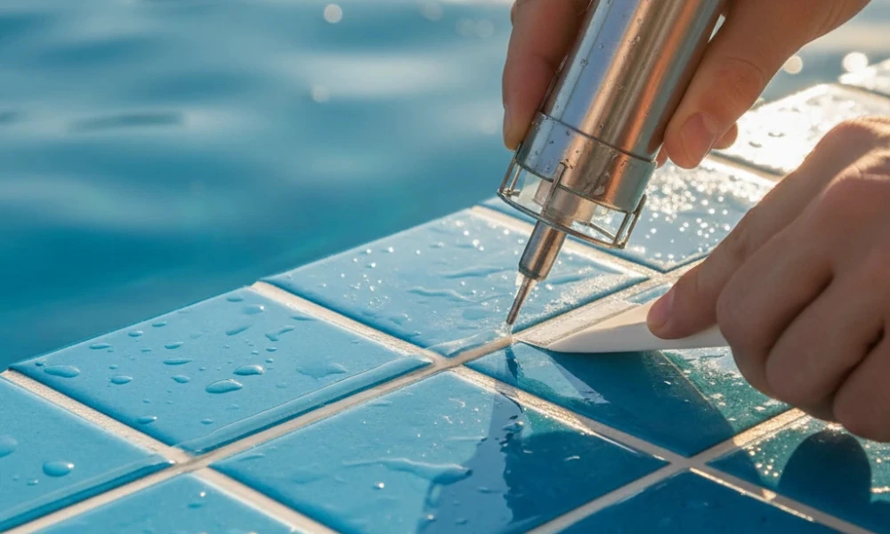 چسب آب بندی استخر روی کاشی- وینتوشیمی